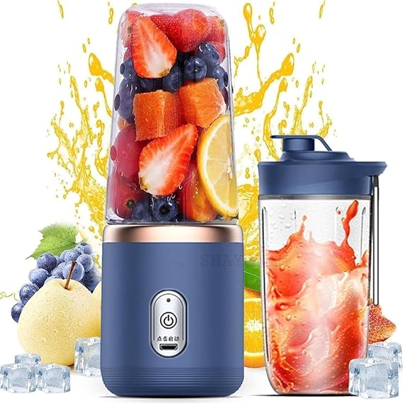 Portable Juicer Blender for Smoothies & Juices | USB Rech Personal Smoothie Mixer for Home, Travel, Gym (Portable Juicer)