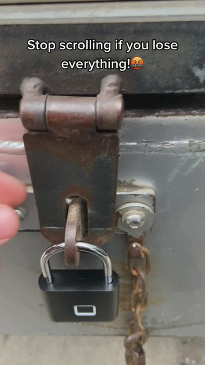 One Touch Open Fingerprint Lock with USB Charging for Gym, Sports, School Employee Locker,Fence,